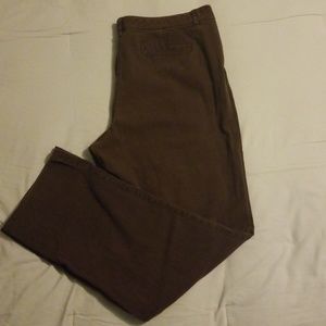 Womens brown cotton pants